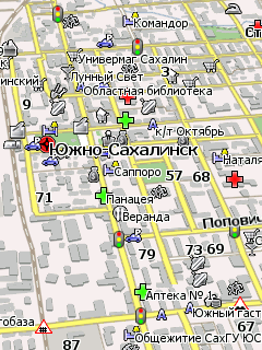 Карта Южно-Сахалинска для Навител Навигатор