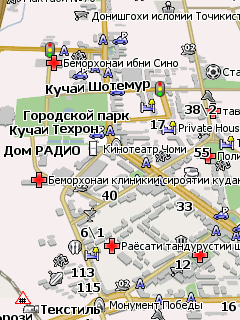 Карта Душанбе для Навител Навигатор