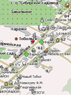 Карта города Тобольск для Навител Навигатор