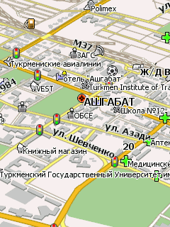 Карта Ашхабада для Навител Навигатор