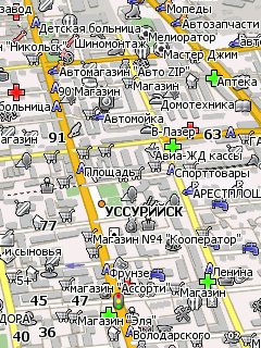 Карта Уссурийска для Навител Навигатор