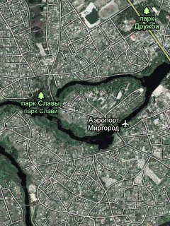 Спутниковые снимки Google Полтавской области