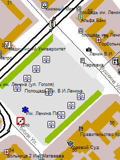 Карта Хабаровска в польском формате