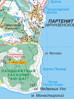Карта горной части Крыма для SmartComGPS