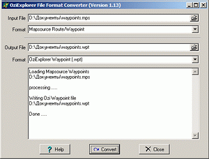 OziExplorer File Format Converter